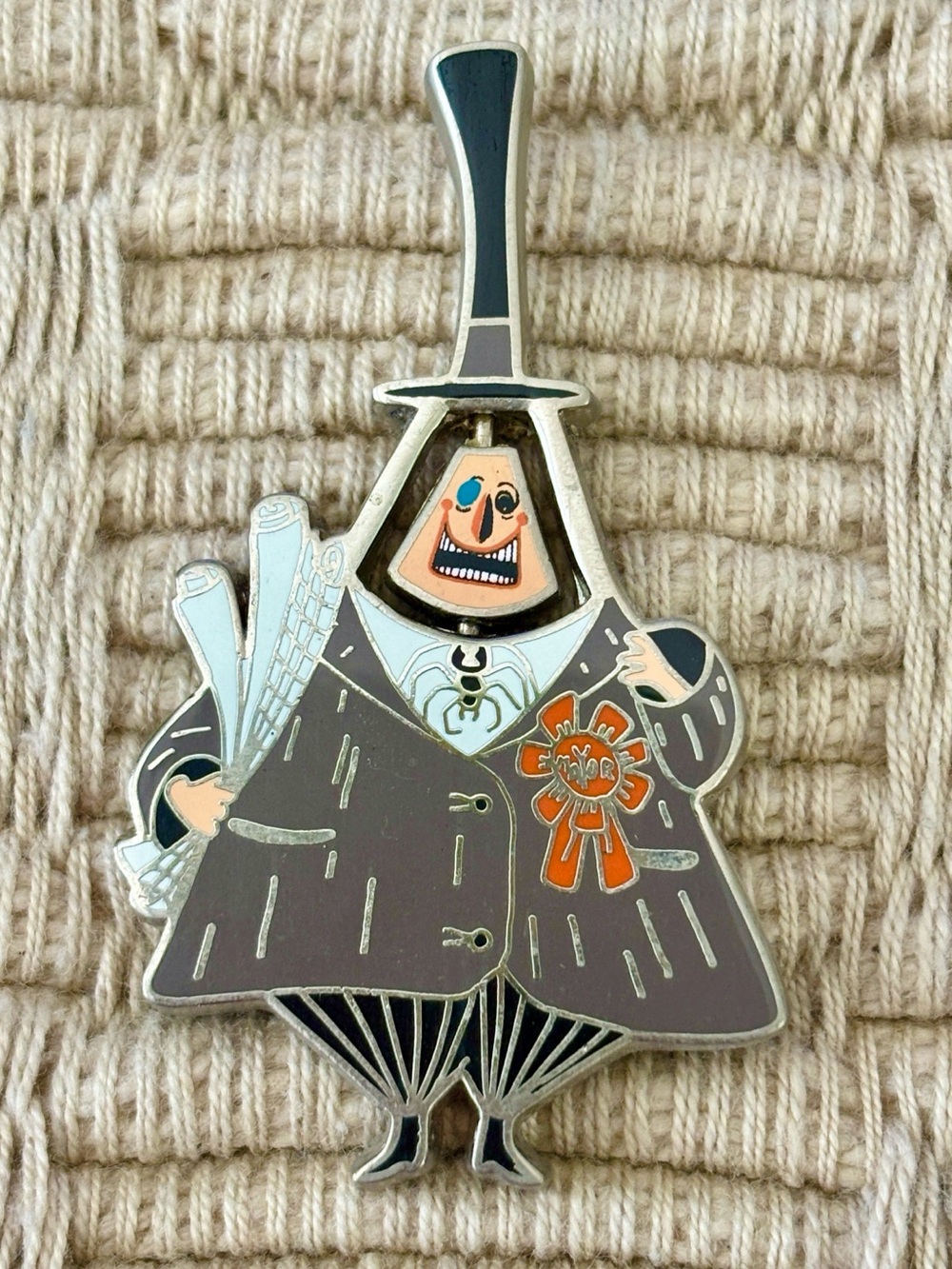DISNEY 2002 Nightmare Before Christmas “The Mayor” Happy & Sad Face Spinner Pin